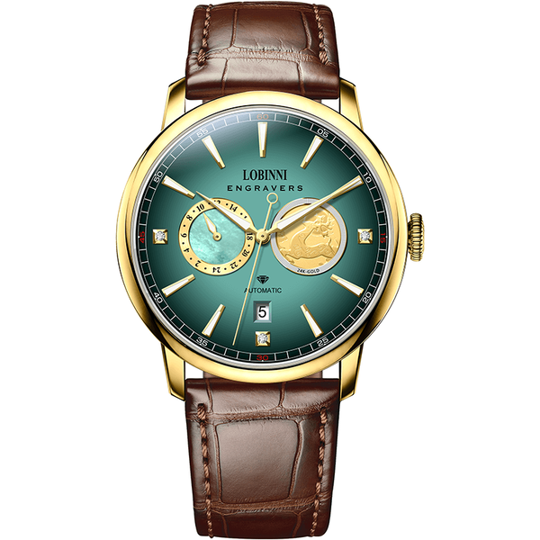 Đồng hồ nam chính hãng LOBINNI L19015-2 Mạ vàng 24k Đồng hồ nam chính hãng LOBINNI L19015-2 Mạ vàng 24k