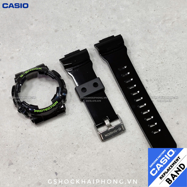 Bộ vỏ GA-100/110/120/140 - Đen bóng chữ xanh lá