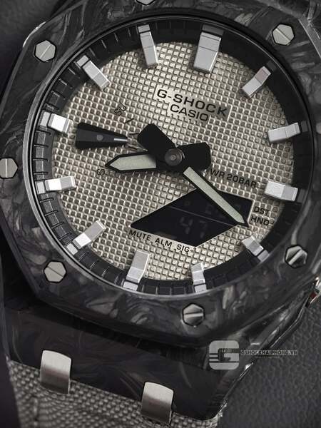 G-SHOCK GA-2100AP - WAFFLE METAL X CARBON VELCRO CASE