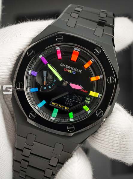  G-SHOCK GA-2100AP - HYPER COLOR X METAL BLACK LAYERS CASE