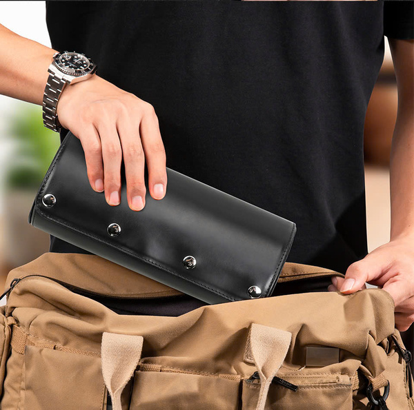 Bộ Ba Hộp Đựng Đồng Hồ Sang Trọng - Da xịn Crazy Horse cao cấp