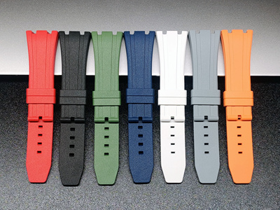 Vỏ mix đen xanh - Dây đeo cao su Flo xanh lá thẫm ( Thế hệ 5 cao cấp )