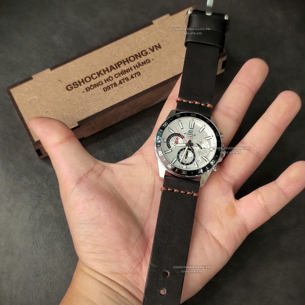 Dây da Bò - Màu Đen - Size 20/22/24mm ( Khóa Bạc + Khóa Đen )