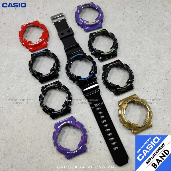 Bộ vỏ GA-100/110/120/140 - Chất liệu bóng - Đen chữ xanh dương