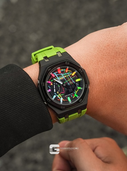 G-SHOCK GA-2100AP - GREEN KERMIT X HYPER COLOR MULTI LINE