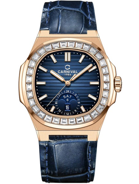 Đồng Hồ Nam Carnival Nautilus G8110.302.432 Mặt Xanh Dây Da Đồng Hồ Nam Carnival Nautilus G8110.302.432 Mặt Xanh Dây Da