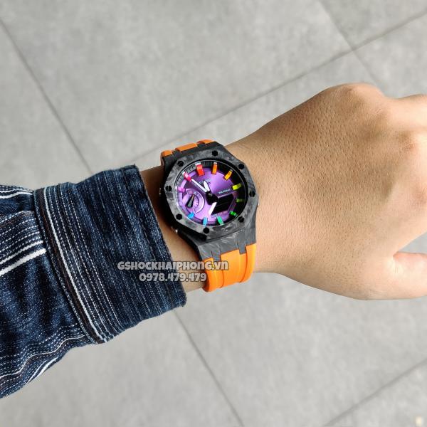 G-SHOCK GA-2100AP - CARBON FIBER X PURPLE METAL RB