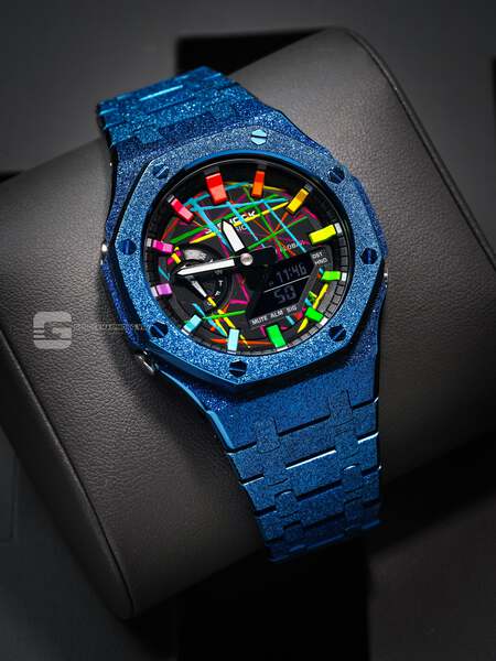 G-SHOCK GA-2100AP - BLUE STARDUST X HYPER COLOR