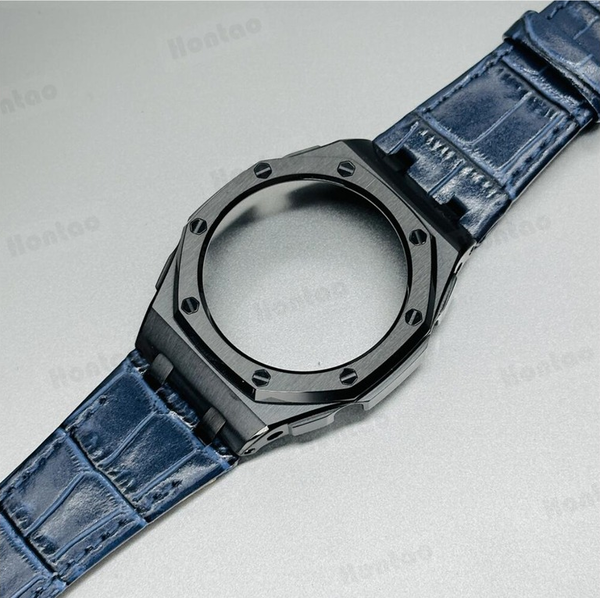 Bộ vỏ thép Đen - Dây da ( Thế hệ 5 cao cấp ) ( Kích vào sản phẩm chọn màu dây )