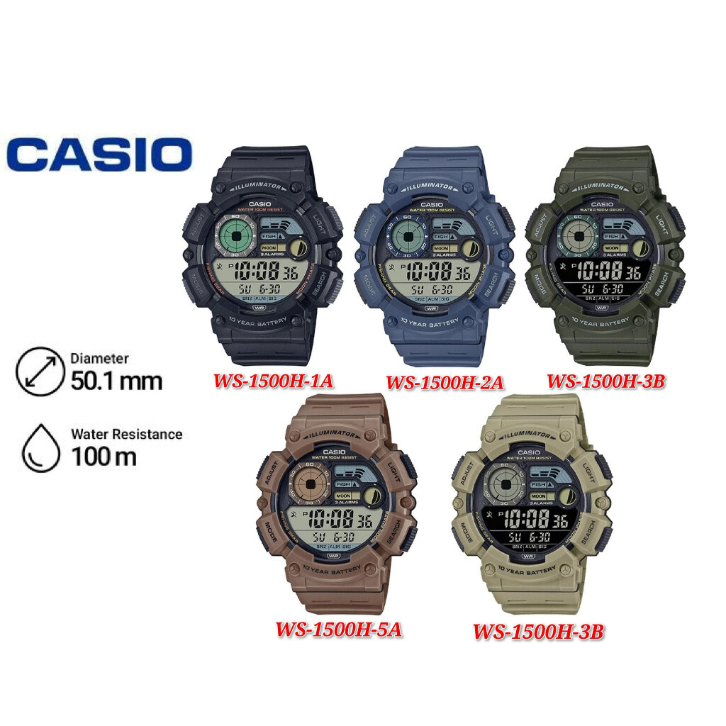 CASIO WS-1500H – KHÁM PHÁ THẾ GIỚI TỰ NHIÊN CÙNG CHIẾC ĐỒNG HỒ THỂ THAO ĐA NĂNG