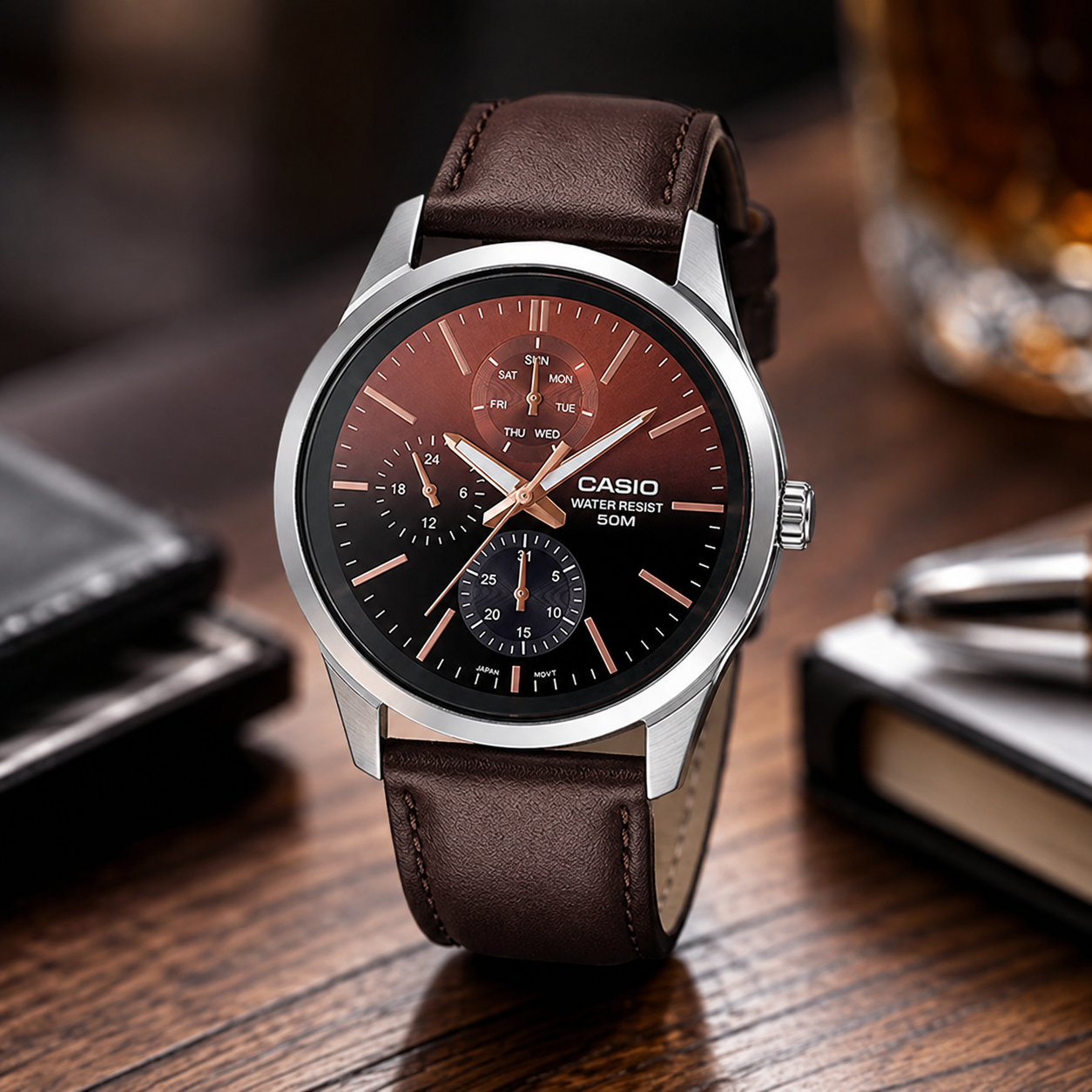 ĐÁNH GIÁ CHI TIẾT CASIO MTP-E330L-5A: VẺ ĐẸP CỔ ĐIỂN, ĐA LỊCH TIỆN LỢI CHO QUÝ ÔNG LỊCH LÃM