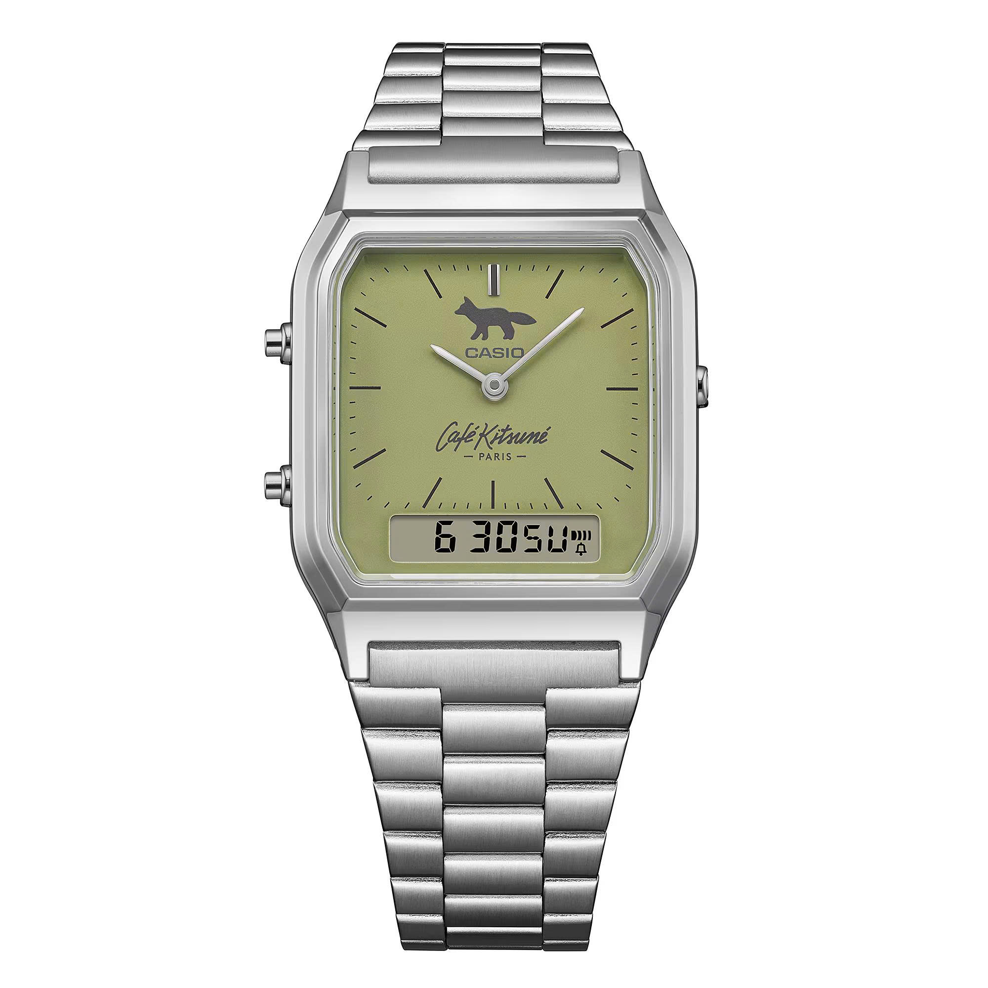 CASIO AQ-230ECK-3A – SẮC XANH MATCHA VÀ DẤU ẤN VĂN HÓA PHÁP – NHẬT TRONG PHIÊN BẢN HỢP TÁC CÙNG CAFÉ KITSUNÉ