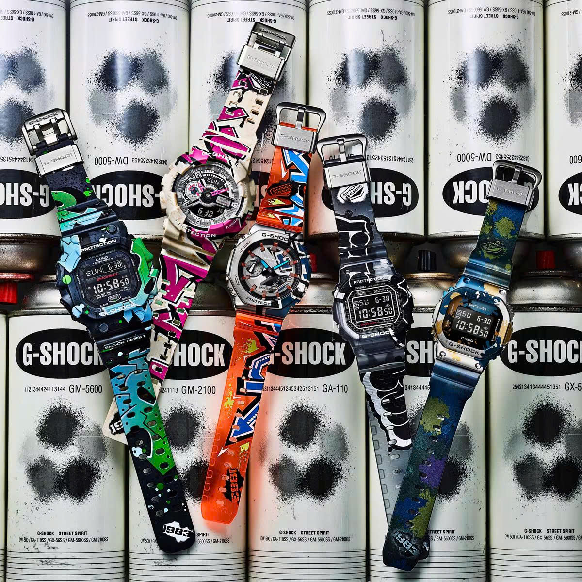 ĐỒNG HỒ G-SHOCK GM-2100SS-1A: NGHỆ THUẬT GRAFFITI ĐƯỜNG PHỐ BÙNG NỔ TRÊN THIẾT KẾ BÁT GIÁC KIM LOẠI