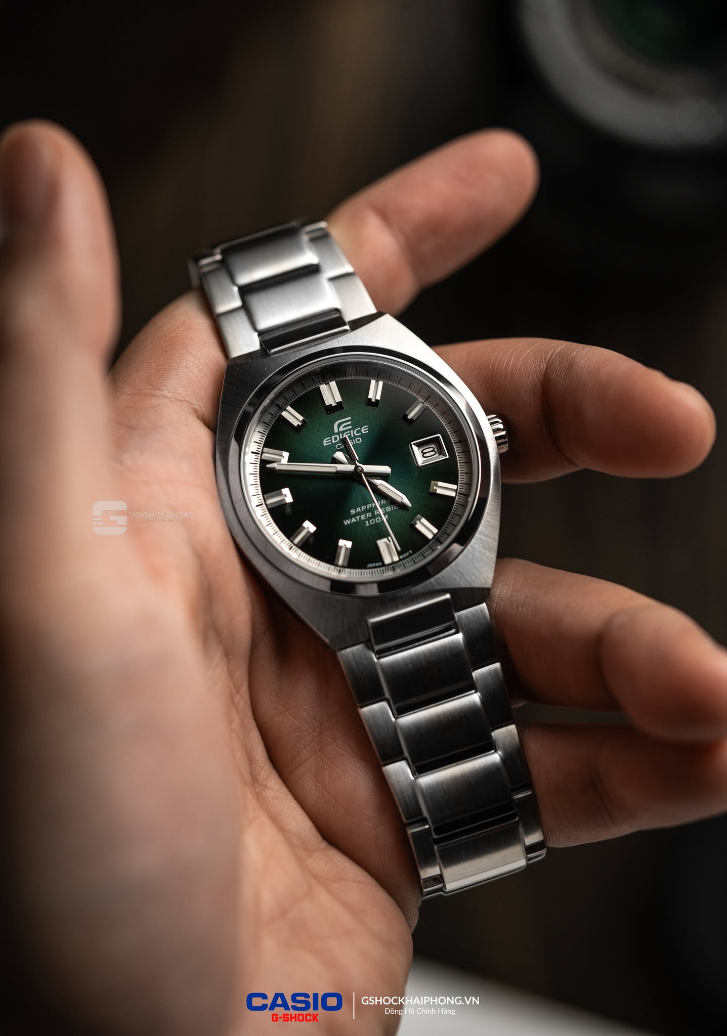 ĐÁNH GIÁ CHI TIẾT CASIO EDIFICE EFB-109D-3A: ĐẲNG CẤP KÍNH SAPPHIRE, SẮC XANH EMERALD SANG TRỌNG